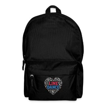 Linedance - Tanz mit Herz - Musik Geschenk - Rucksack - Schwarz - Vorne