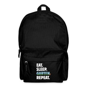 Eat Sleep Garten Repeat - Gärtner Geschenk - Rucksack - Schwarz - Vorne