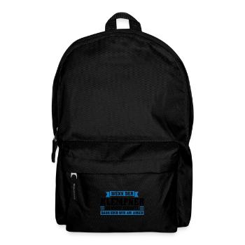 Klempner Beruf Installateur Geschenk - Rucksack - Schwarz - Vorne
