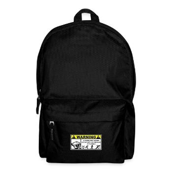 Warnung - Rucksack - Schwarz - Vorne