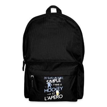 Hockey sur glace - un mec simple - Sac à dos - noir - Devant