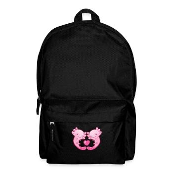 Axolotl Love Funny Amphibian Valentine Heart print - Sac à dos - noir - Devant