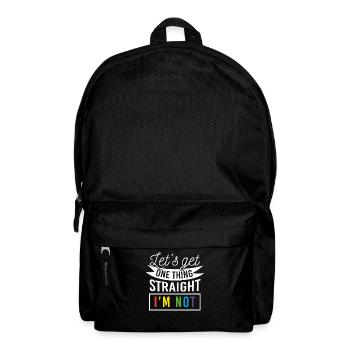 LGBT Lesbisch Trans Gay Schwu Sprüche lustig cool - Rucksack - Schwarz - Vorne