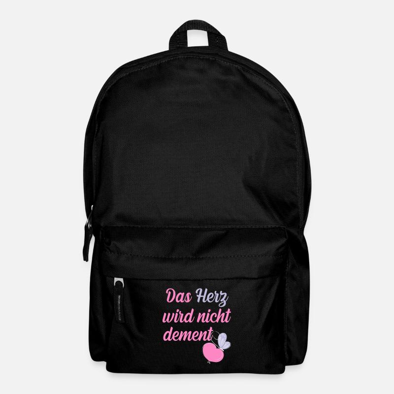 Das Herz wird nicht dement, Demenz, Schmetterling - Rucksack - Schwarz