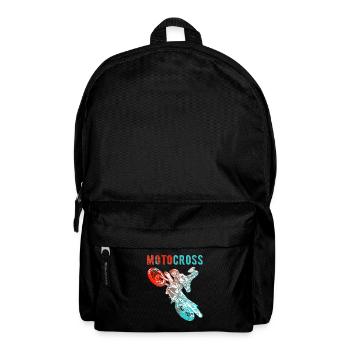 Motocross Geschenk Kinder Dirt Bike Supercross - Rucksack - Schwarz - Vorne