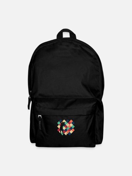Golf Spieler Golfer Retro Golfball Abschlag - Rucksack - Schwarz