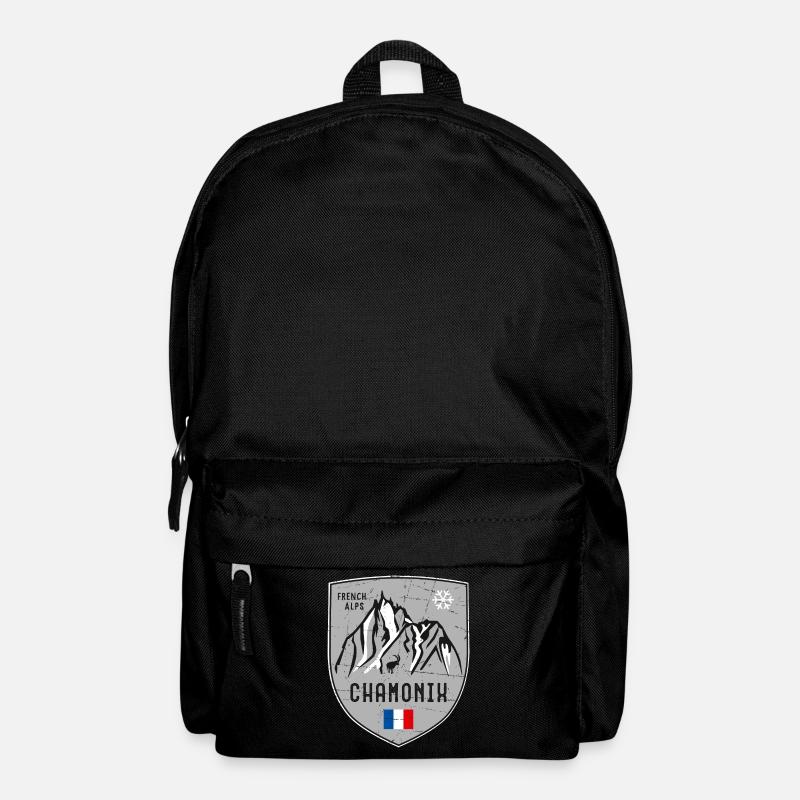 Chamonix Aiguille du Midi Frankreich Wappen - Rucksack - Schwarz