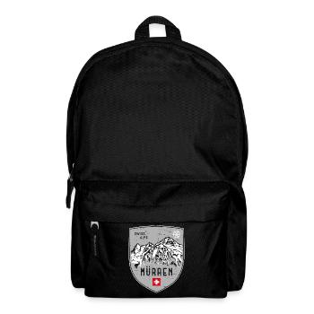 Mürren Eiger Moine Jeune femme Suisse Armoiries - Sac à dos - noir - Devant