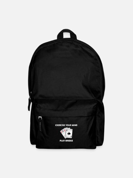 Jeux de cartes Casino Bridge Player Gamer Gift - Sac à dos - noir