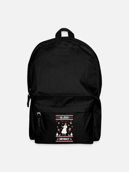 Go Jesus it's Your Birthday Ugly Christmas Sweater - Backpack - black