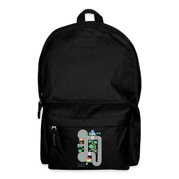 Chemise de carte routière de piste de voiture de course pour papa - Standard - Sac à dos - noir - Devant