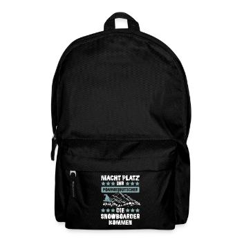 Snowboard snowboarder Spruch - Rucksack - Schwarz - Vorne