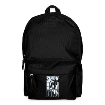 Snowboarding Snow Winter saying - Backpack - black - Front