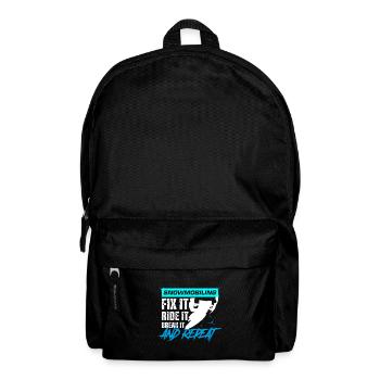 Schneemobil Reparieren, fahren, brechen und wiederholen - Rucksack - Schwarz - Vorne