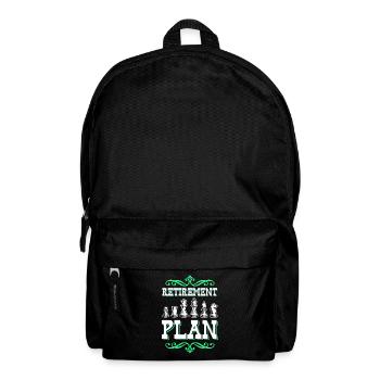 Schach Plan - Rucksack - Schwarz - Vorne