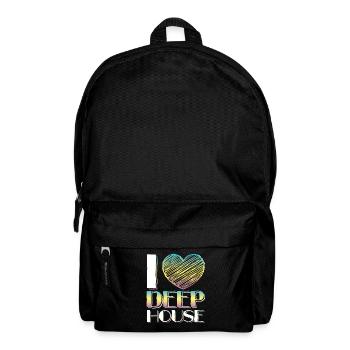 Liebe Deep House Musik - Rucksack - Schwarz - Vorne