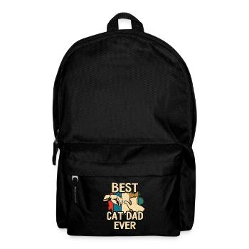 Best Cat Dad Ever - Vintage Retro Cat Father Gift - Backpack - black - Front