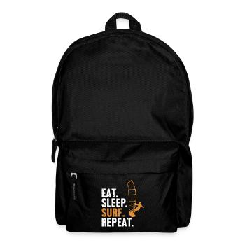 Eat Sleep Surf Repeat Water Sports Sailboarding - Backpack - black - Front