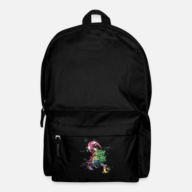 Lizard, Watercolor leopard gecko, zookeeper - Backpack - black