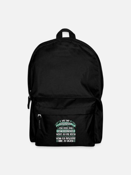 Wir sind Geschwister wir helfen uns - Rucksack - Schwarz