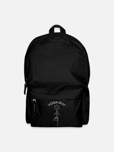 Yoga, Spiritual Yoga Type, Stick Man - Backpack - black