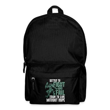 Wikinger, Altnordische Zitate, Wikinger - Rucksack - Schwarz - Vorne