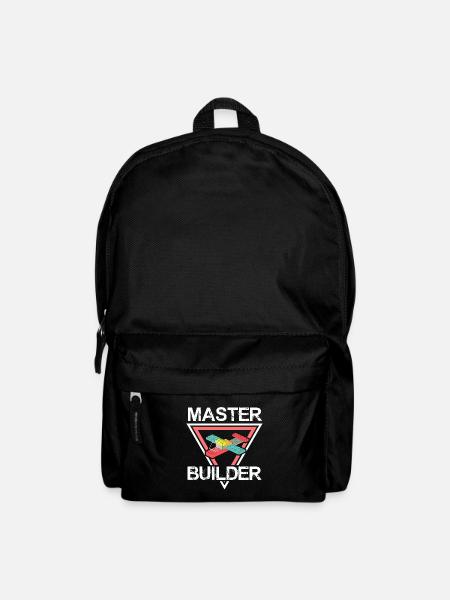 Master Builder Plane Toy for Expert Builders Dad - Backpack - black
