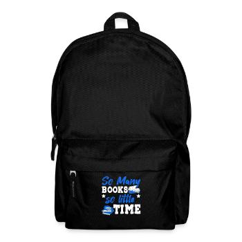 Many Books Little Time Bücher Bibliotek Kapitel - Rucksack - Schwarz - Vorne