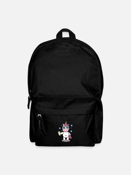 Einhorn cool Sonnenbrille - Rucksack - Schwarz