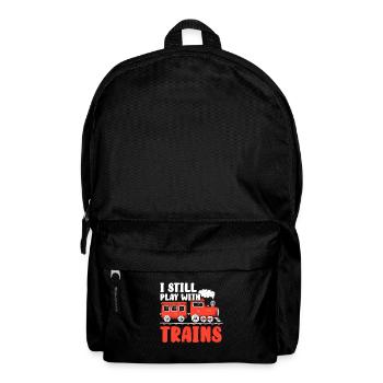 Train Trains Play Model Railway Model Train Railway - Backpack - black - Front