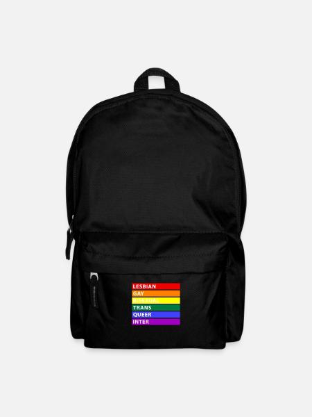 LGBTQI Regenbogen - Rucksack - Schwarz