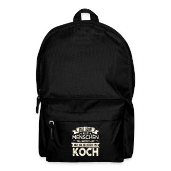 Gott schuf Köche besser Koch - Rucksack - Schwarz - Vorne