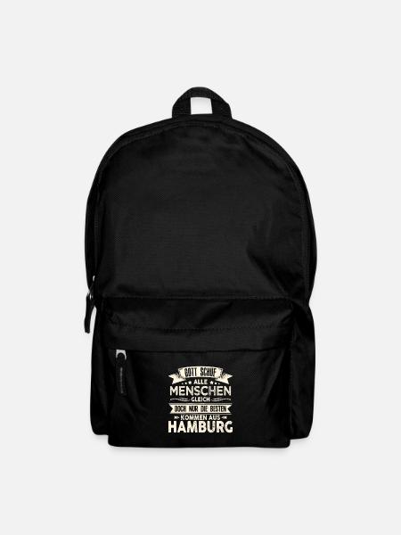 Gott schuf Hamburger anders Hafen - Rucksack - Schwarz