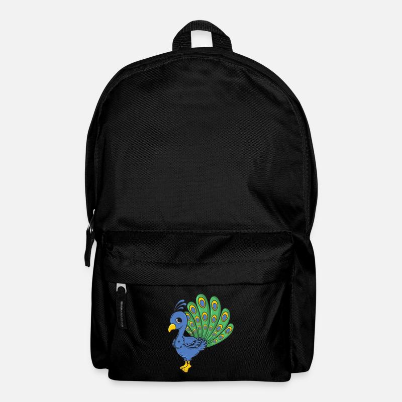 Pfau - Rucksack - Schwarz