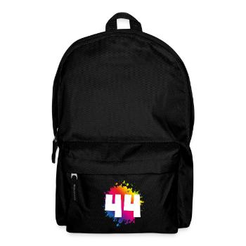 44 Zahl Klecks - Rucksack - Schwarz - Vorne