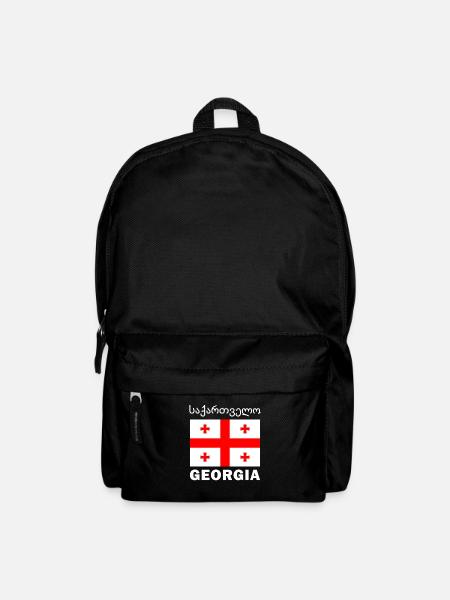 Drapeau de la Géorgie Géorgie Cadeau géorgien - Sac à dos - noir
