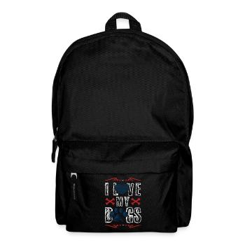 I Love my Dogs - Rucksack - Schwarz - Vorne