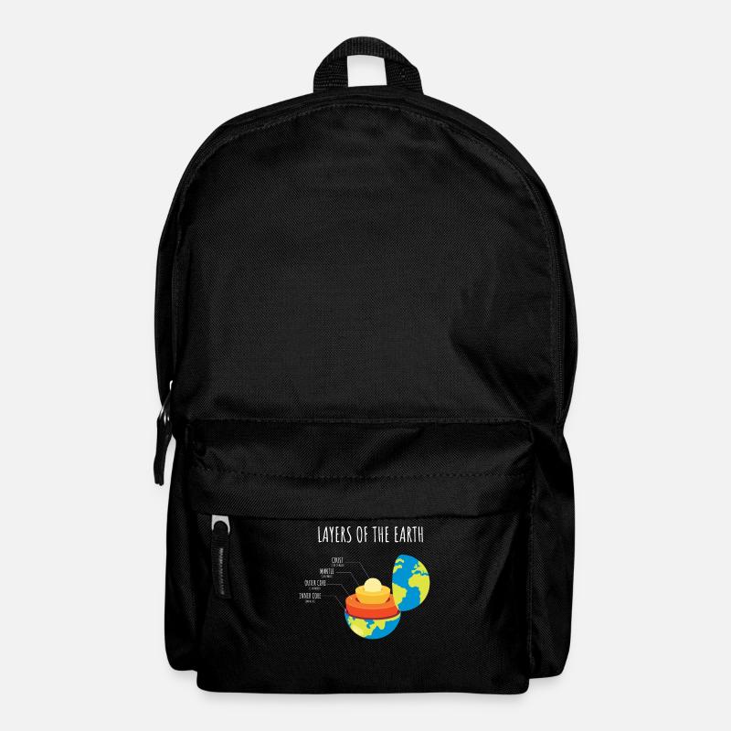 Schichten Der Erde, Wissenschaft, Erde, Planet - Rucksack - Schwarz