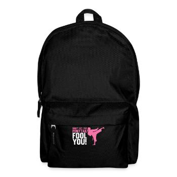 Karate-Mädchen, Karate-Sport - Rucksack - Schwarz - Vorne