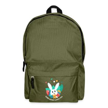 Osterfest Osterhase Ostereier - Rucksack - Olivgrün - Vorne