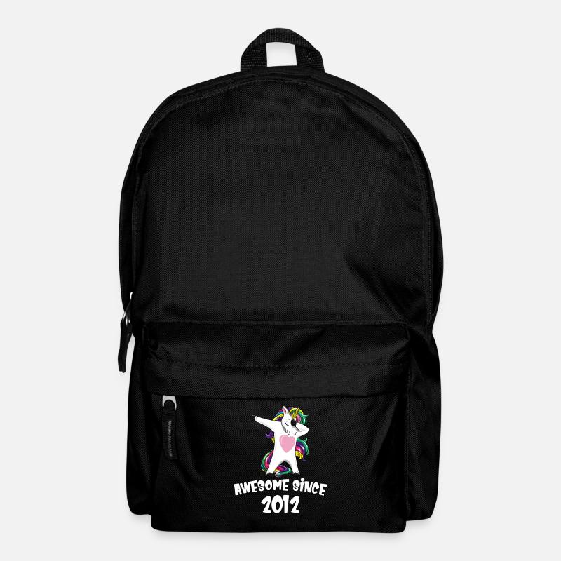 Awesome Since 2012 Birthday Dabbing Unicorn - Backpack - black