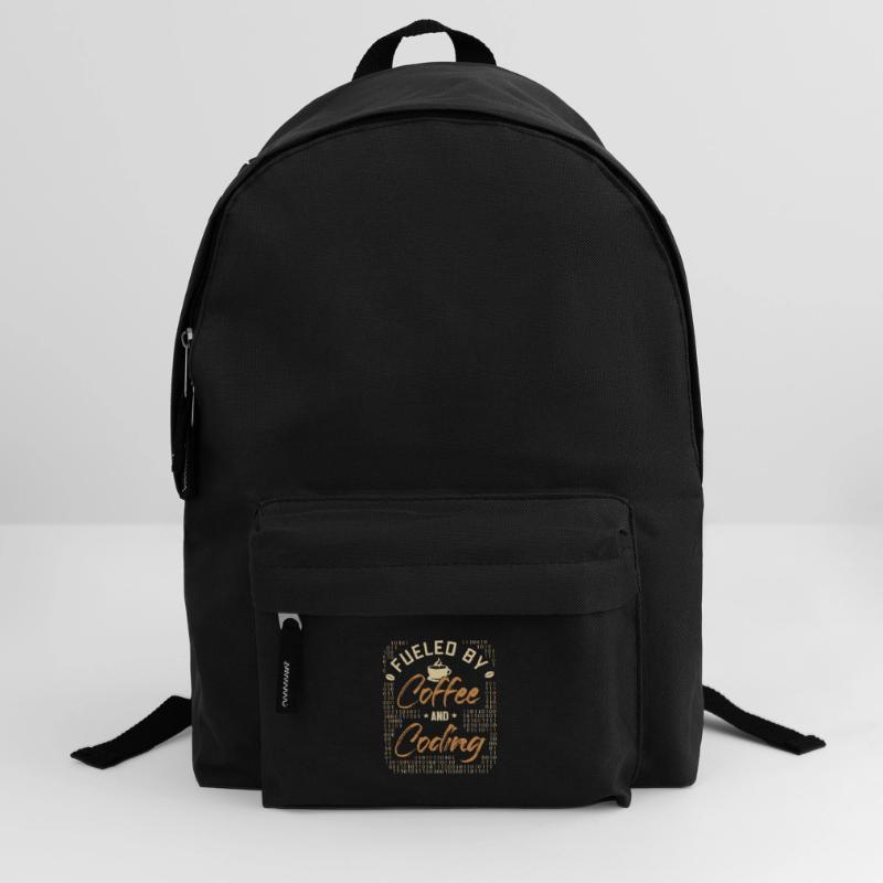 Fueled by Coffee and Coding Coder Software Backpack