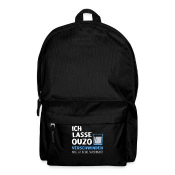 Ich Lasse Ouzo Verschwinden - Rucksack - Schwarz - Vorne