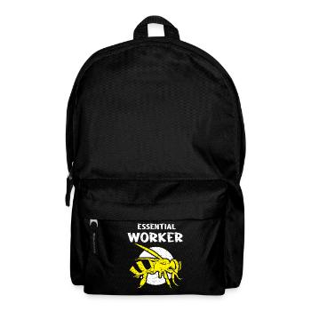 Essential worker, bee, beekeeper, honeycomb - Backpack - black - Front