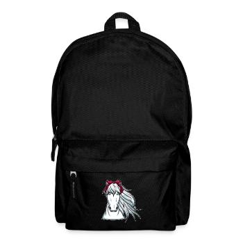 Cheval blanc avec chevaux bandana - Sac à dos - noir - Devant
