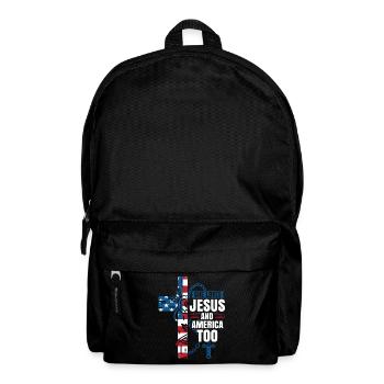 Sie Liebt Auch Jesus Und Amerika - Rucksack - Schwarz - Vorne
