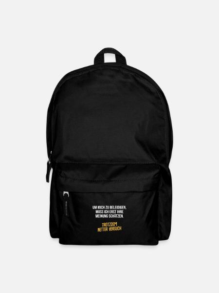 Um mich zu beleidigen muss mich Ihre Meinung - Rucksack - Schwarz