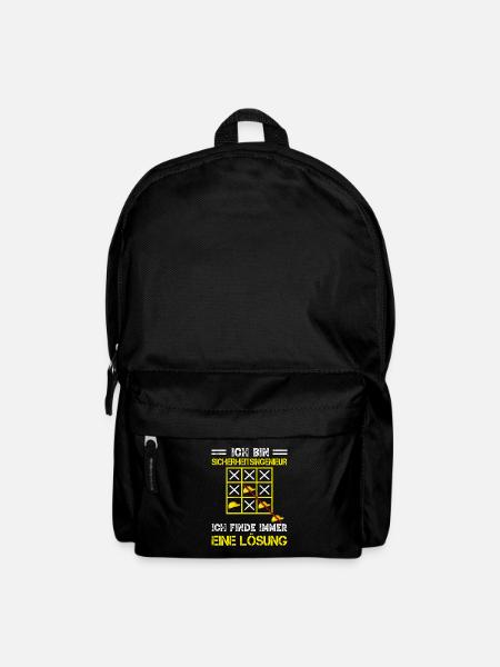 Sicherheitsingenieur Geschenk Baustelle - Rucksack - Schwarz