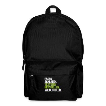 Produktionsmechaniker Textil - Rucksack - Schwarz - Vorne