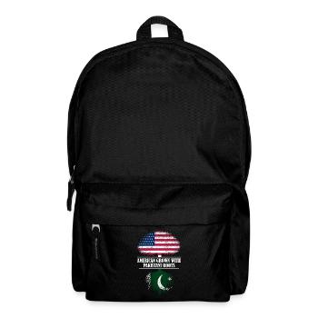 American Grown with Pakistani Roots flag - Backpack - black - Front